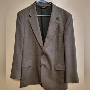 Jos A Banks 42R Black Checkered Suit Jacket